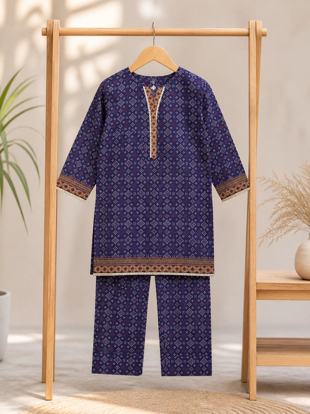 2 pc Lawn Chuniri Printed Dress