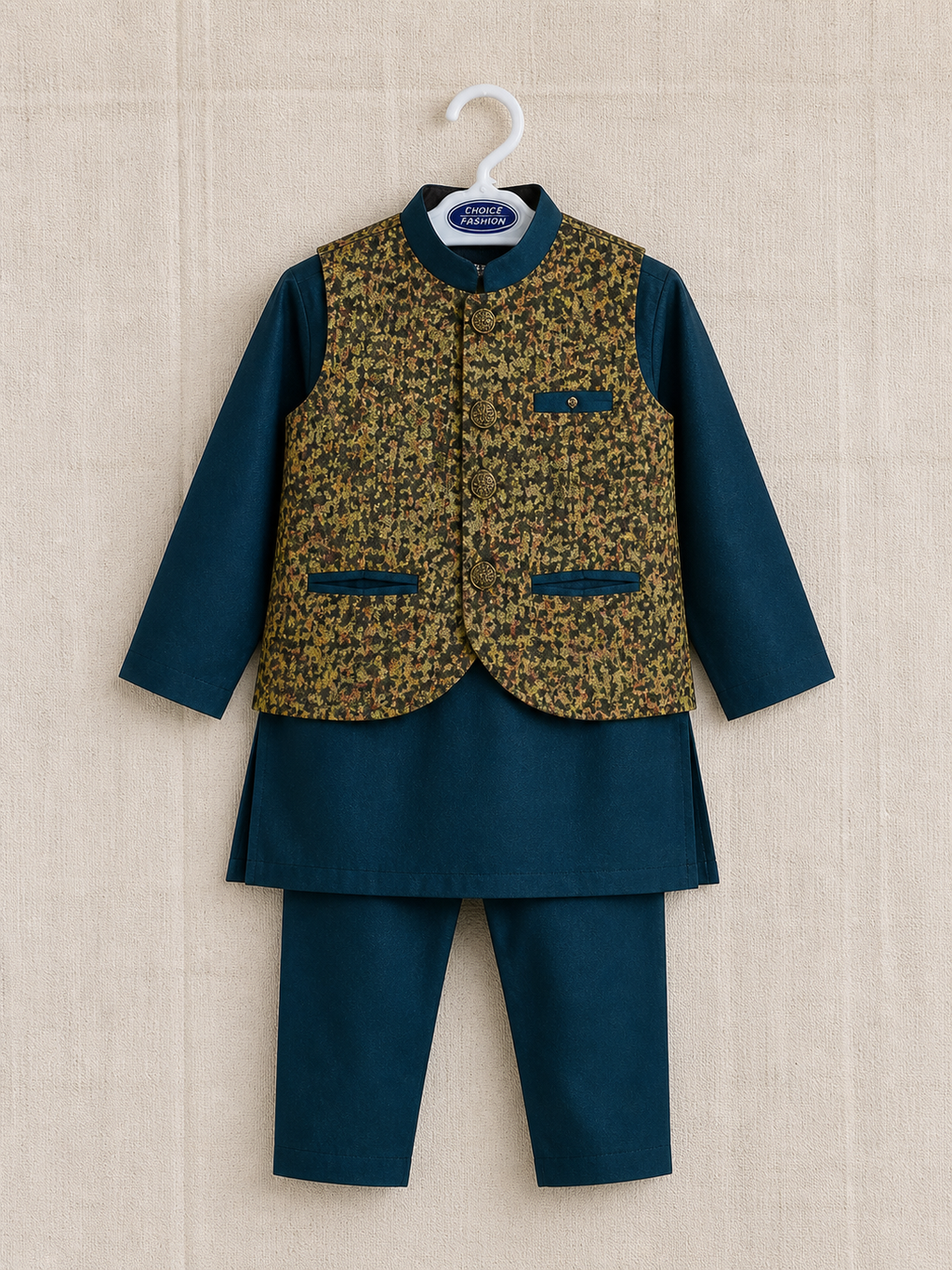 Zinc Kurta Pajama with Waistcoat