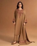 3 Piece Embroidered Dhanak Full Procedure Winter Collection