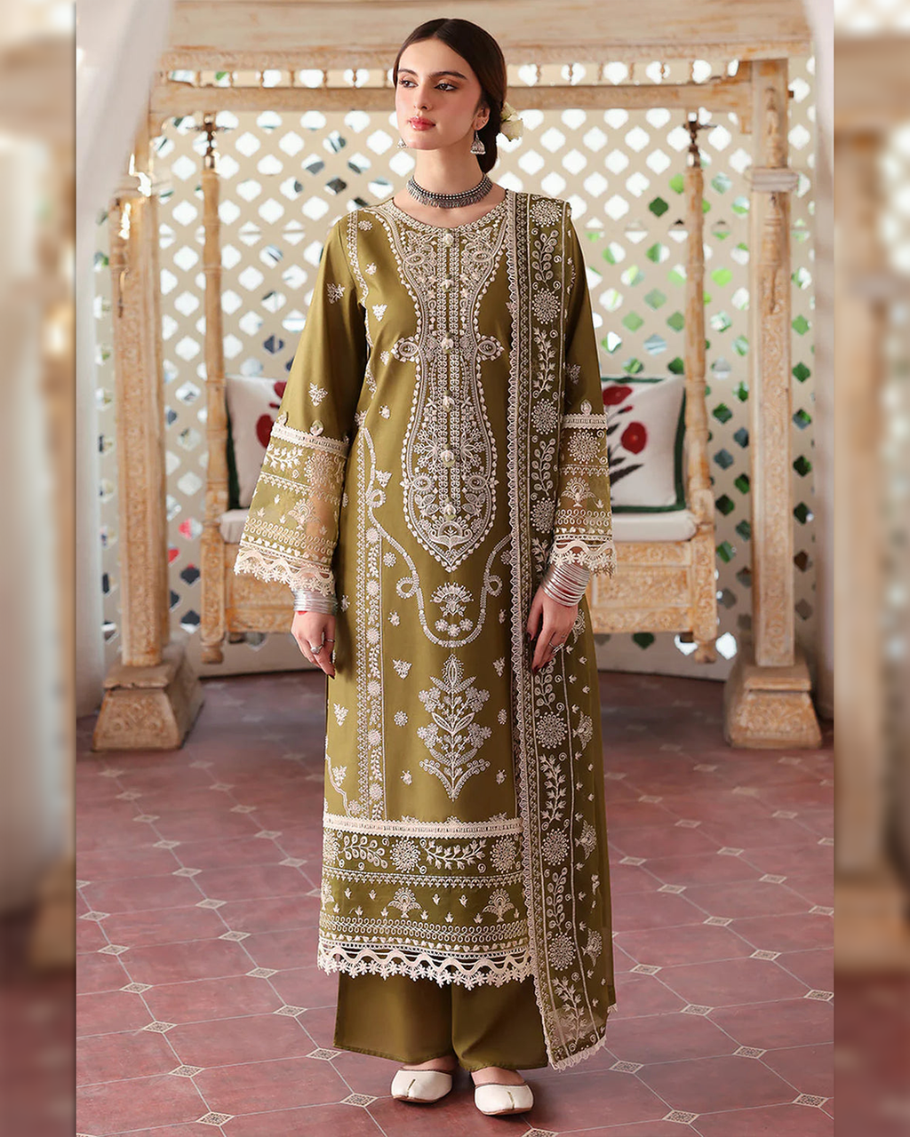 3 Piece Embroidered Winter Full Procedure Dhanak