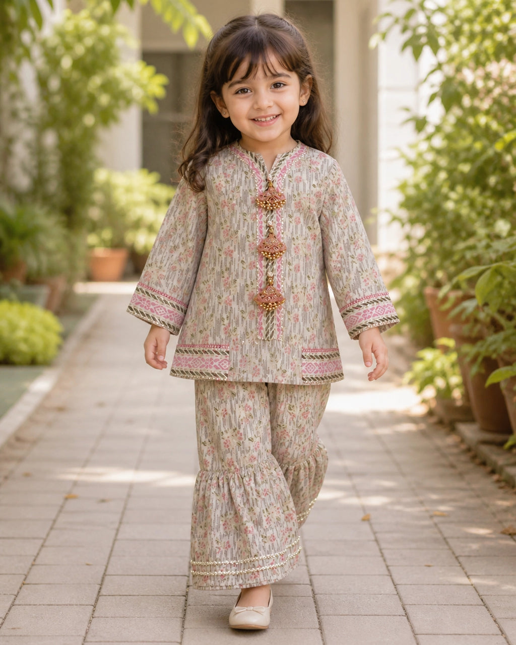 Sharara Fancy Lawn Kurti