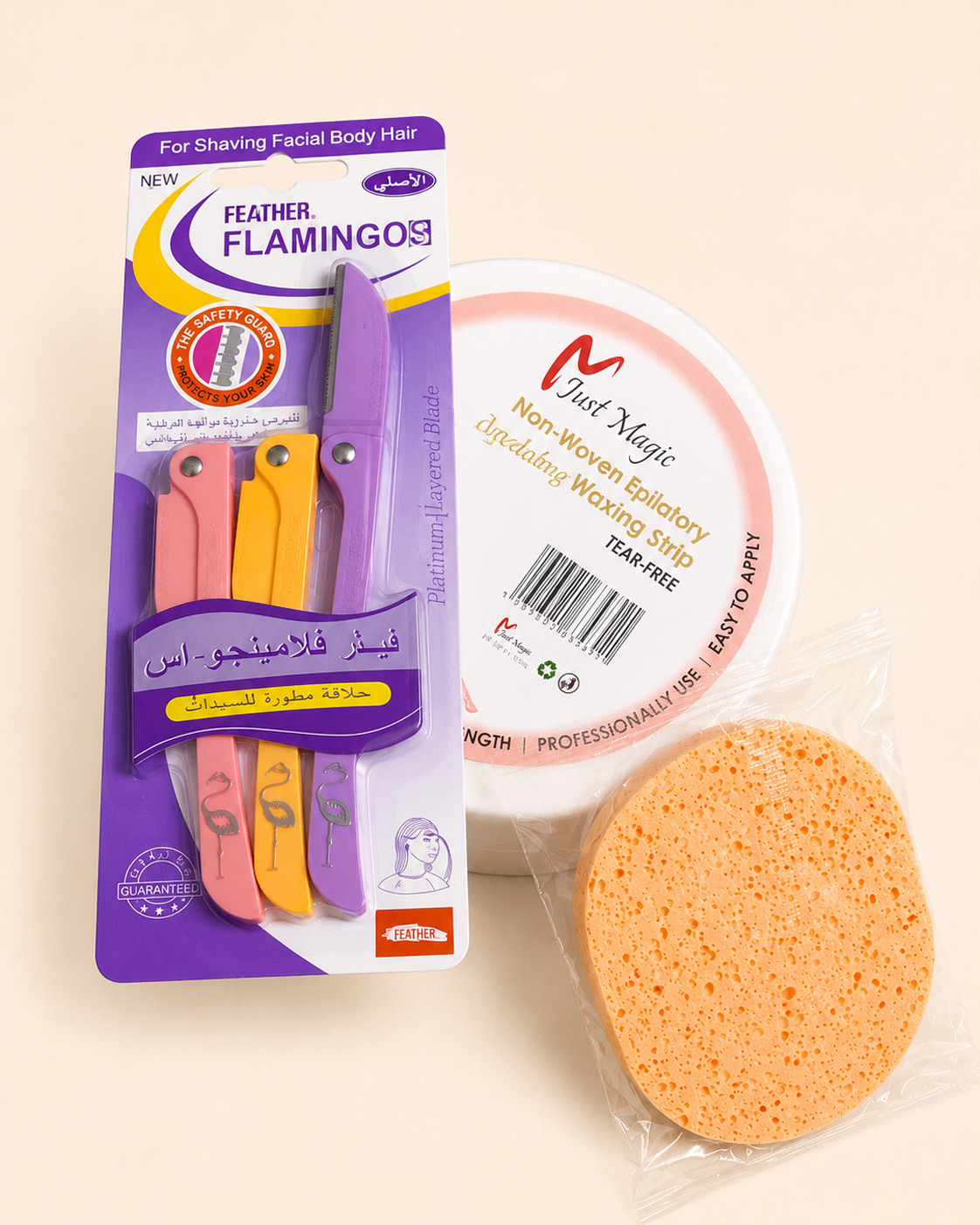 Facial Hair Removal & Razors Wax Strips Sponge