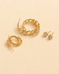 Golden Stud & Ear Rings